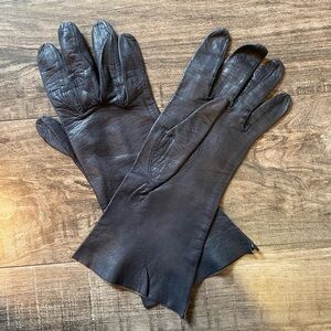 Aris vintage Brown Kid Leather dress gloves size 7